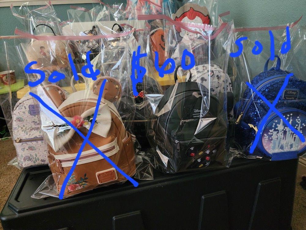 New! Disney Loungefly Mini Backpacks. Not Sold As A Group Lot Sold Individually