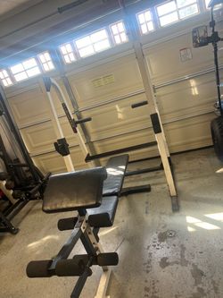 Bench and Squat Rack