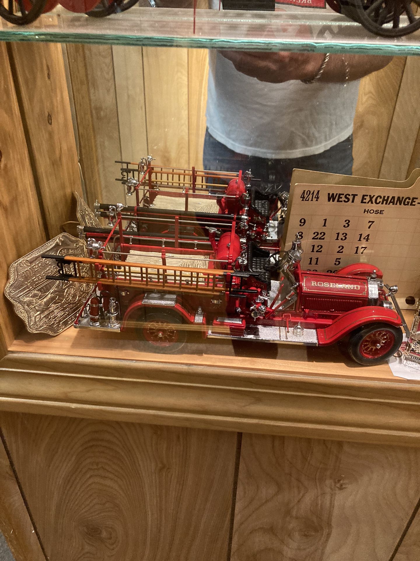 Firefighters Antique Models Of Early Fire Trucks