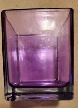 purple square vase