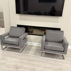 Modern Gray Armchairs