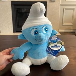 Build-A-Bear Workshops Smurfs Stuffed Animal Plush Toy NWT Excellent Used Cond… 