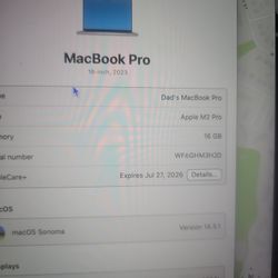 Macbook Pro 16 Inch 2023 