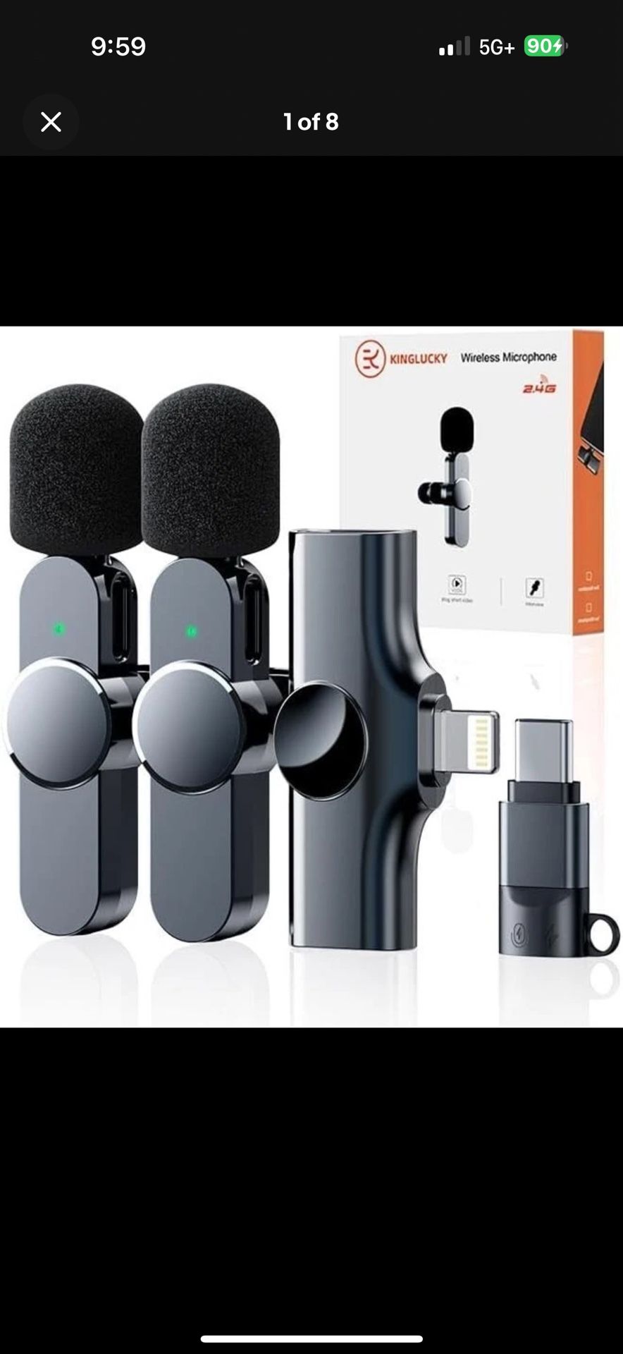 Kinglucky 2 Pcs Lavalier Mini Microphone for iPhone iPad Android Professional No
