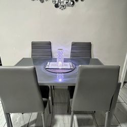 Gray Dining Table 