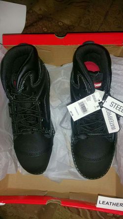 MEN'S WORK BOOTS CRAFTMAN STEEL TOE WATERPROOF SLIP SIZE 7.5