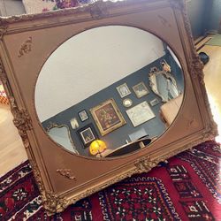 Beautiful Large Antique Gold Gilt Mirror 