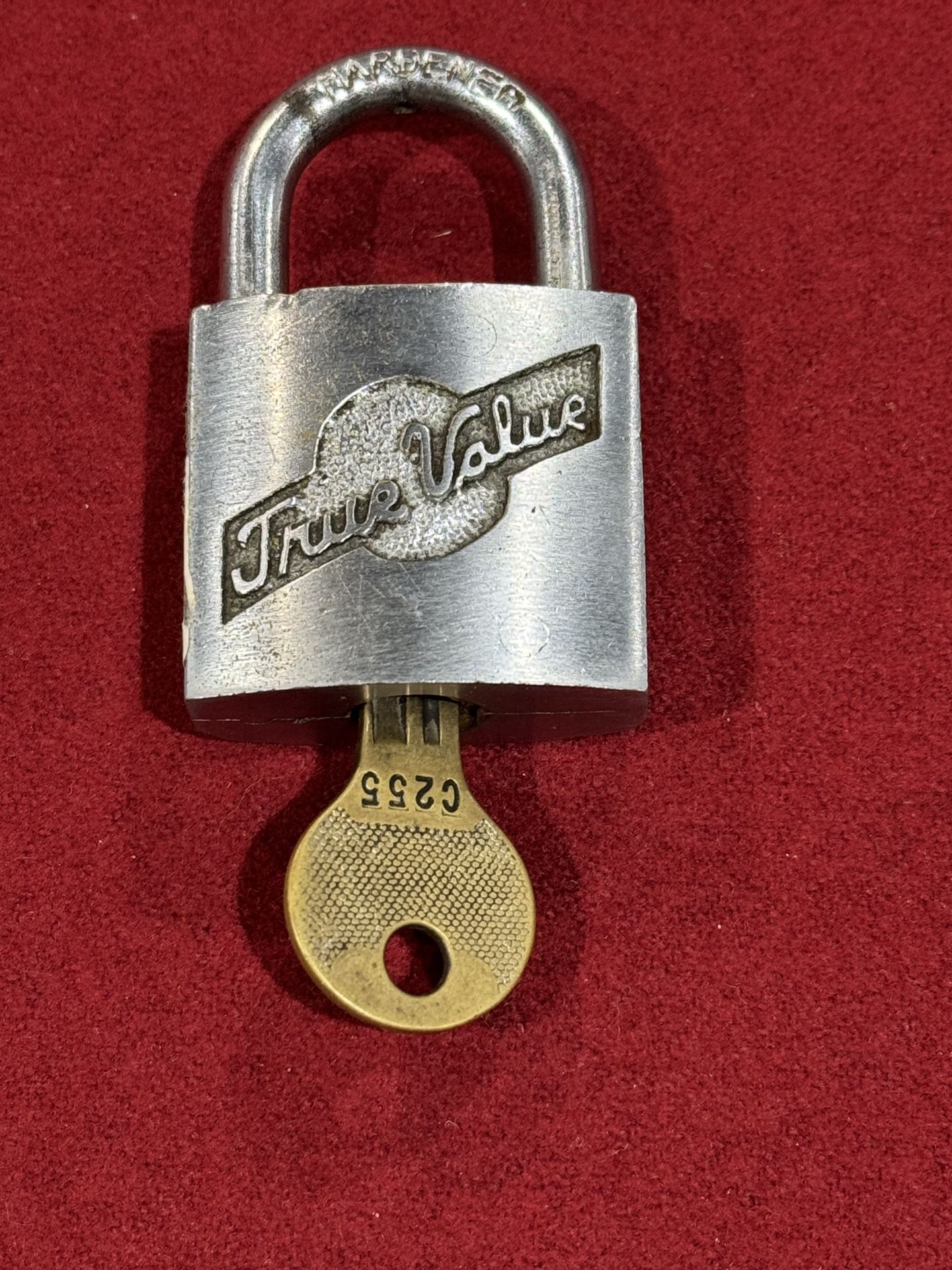 Vintage True Value Steel Lock And Key