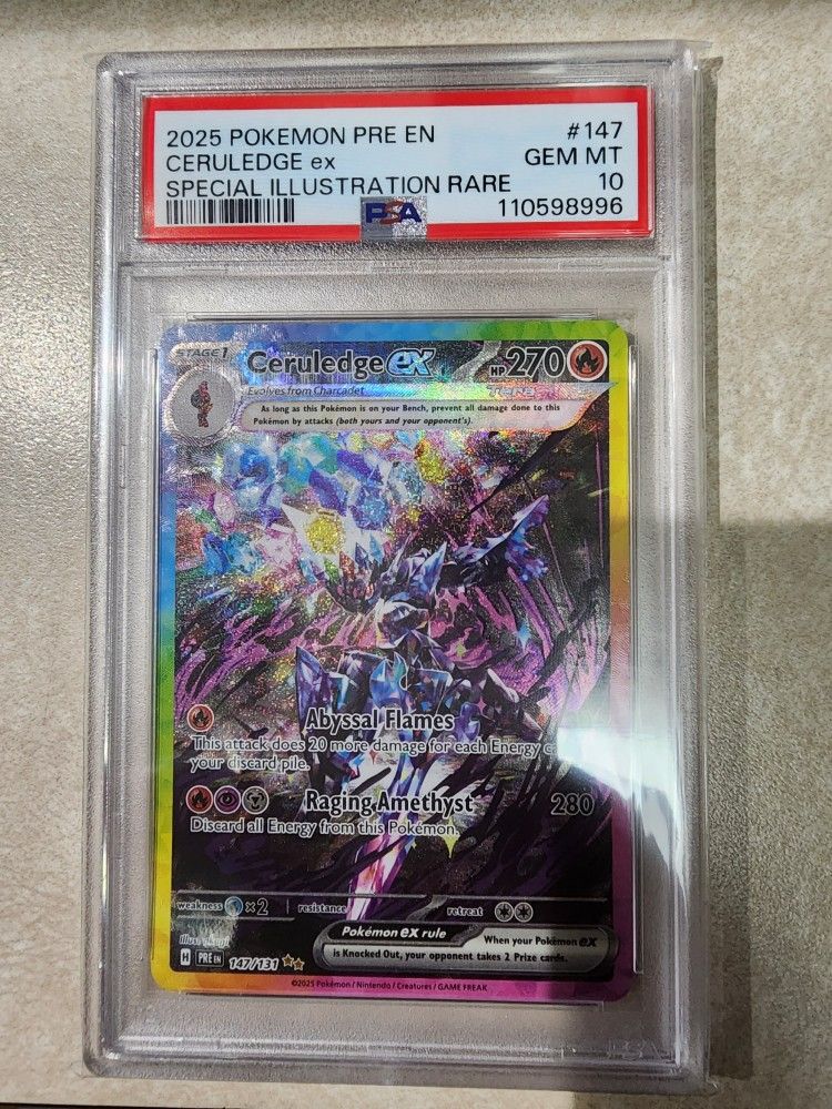 Pokemon Ceruledge #147 Psa 10 From Prismatic