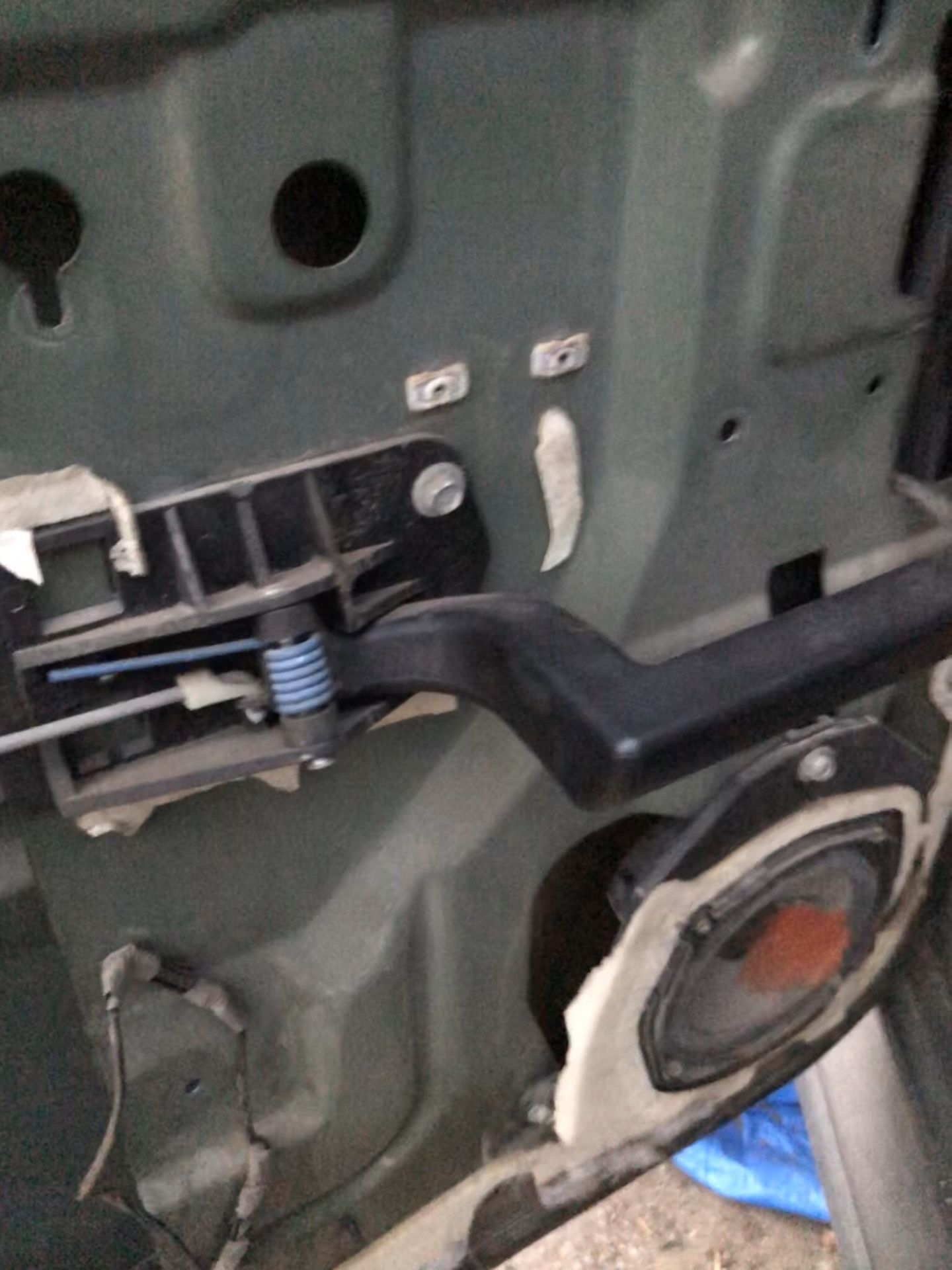 Rear inside hummer door handle