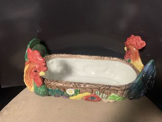 Fitz & Floyd Ceramic Rooster Bowl