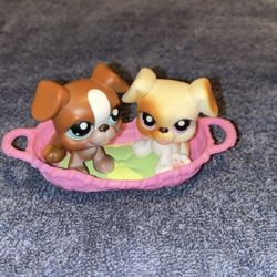 Littlest pet shop boxer puppies #83 and #84