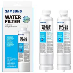 Samsung HAF-CIN-2P/EXP Genuine Refrigerator Water Filter, Reduces 99% of Harmful Contaminants for Clean, Clear Drinking Water, 6-Month Life, Easy Inst