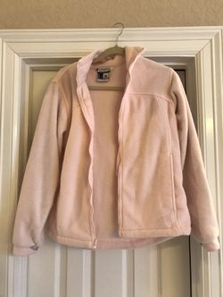 Ladies Light Pink Fleece Columbia Jacket - Size Medium