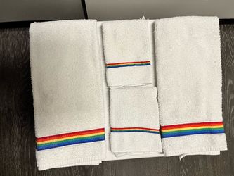 (2) - LGBTQ - Rainbow - Hand Towels & (2) - washcloths   $ 5 - For All 4