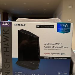 NETGEAR Nighthawk Cable Modem + WiFi 6 Router  For Sell 