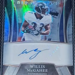 Willis MCGHEE Autographed Signed 2021 Select Blue Baltimore Ravens 