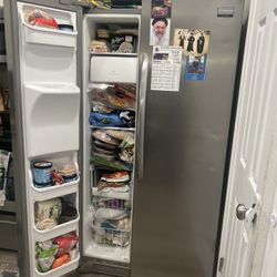 Frigidaire Side By Side Stainless Steel Fridge. Great condition for just $255