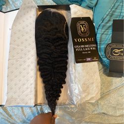 22” Inch Natural Deep Wave Full Lace Wig