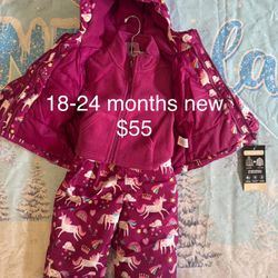 Snowsuit 18-24 Months New (3 Pieces )