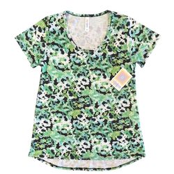 NWT LuLaRoe Classic T Tee Shirt Women’s Size XS Green Floral Print BRAND NEW