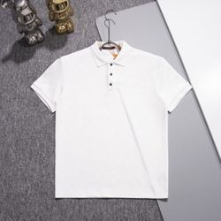 LV White Embossed Letter Ttshirt
