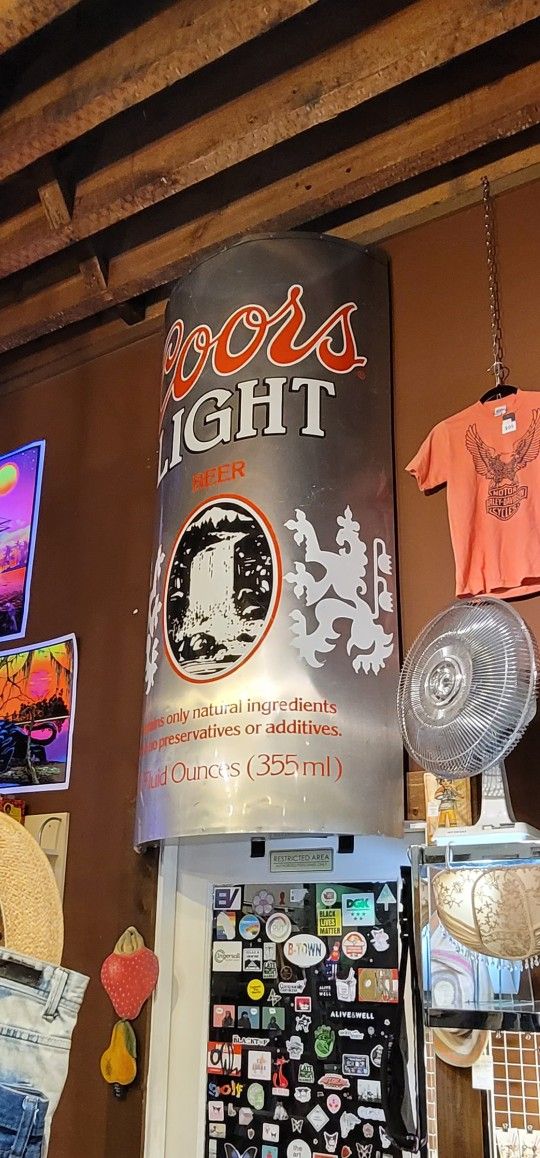 Giant Vintage Coors Light Bar Sign