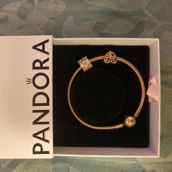 Pandora Bracelet With 2 Charms 