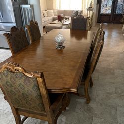 Ashley Dinning Table 6 Chairs 