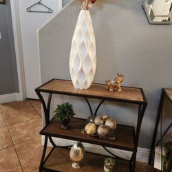Entry Table With Mirror Decor 