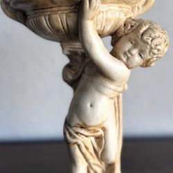 Vintage Chalkware Cherub Statue by Universal Statuary Corp.