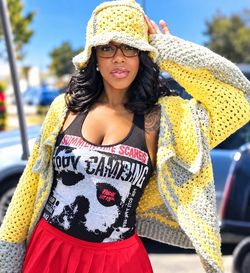 Handmade crochet bucket hat and sweater