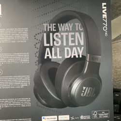 L Wireless Over-Ear Headphones Live 770NC with True Adaptive Noise Cancelling in Black