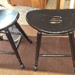 4  Wooden Stools