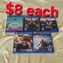 Sony PlayStation 4 ps4 games $8 each