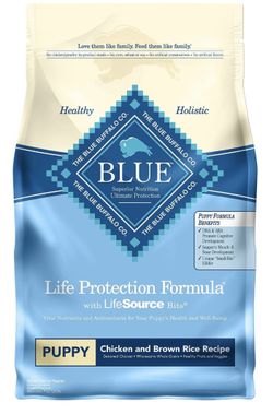 Blue Buffalo Life Protection Formula Natural Puppy Dry Dog Food, Chicken and Brown Rice 10lbs $30