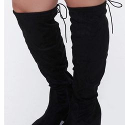 Faux Zuede Self-tie boots (Wide)