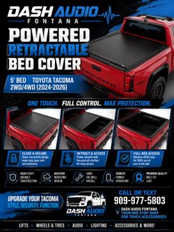 Powered Retractable Bed Cover 5' Bed | Toyota Tacoma 2WD/4WD (2024-2026)