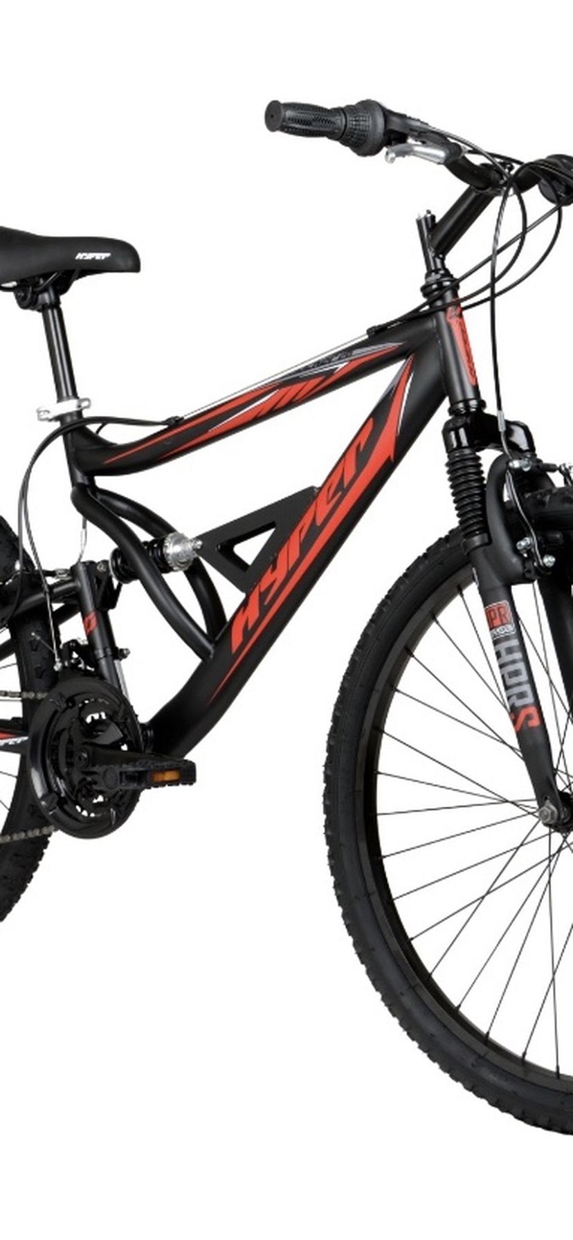 Hyper 26 Shocker Men's Dual Suspension Mountain Bike, Black