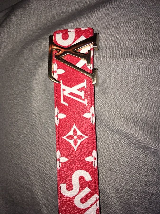 supreme louis vuitton belt real vs fake