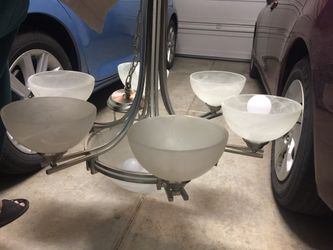 Hanging light fixture.