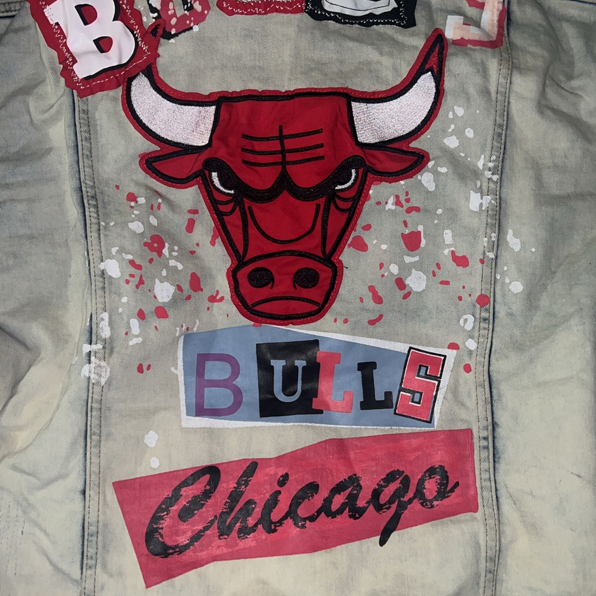 NBA Men's Chicago Bulls Team Classic Denim Jacket Size XXL