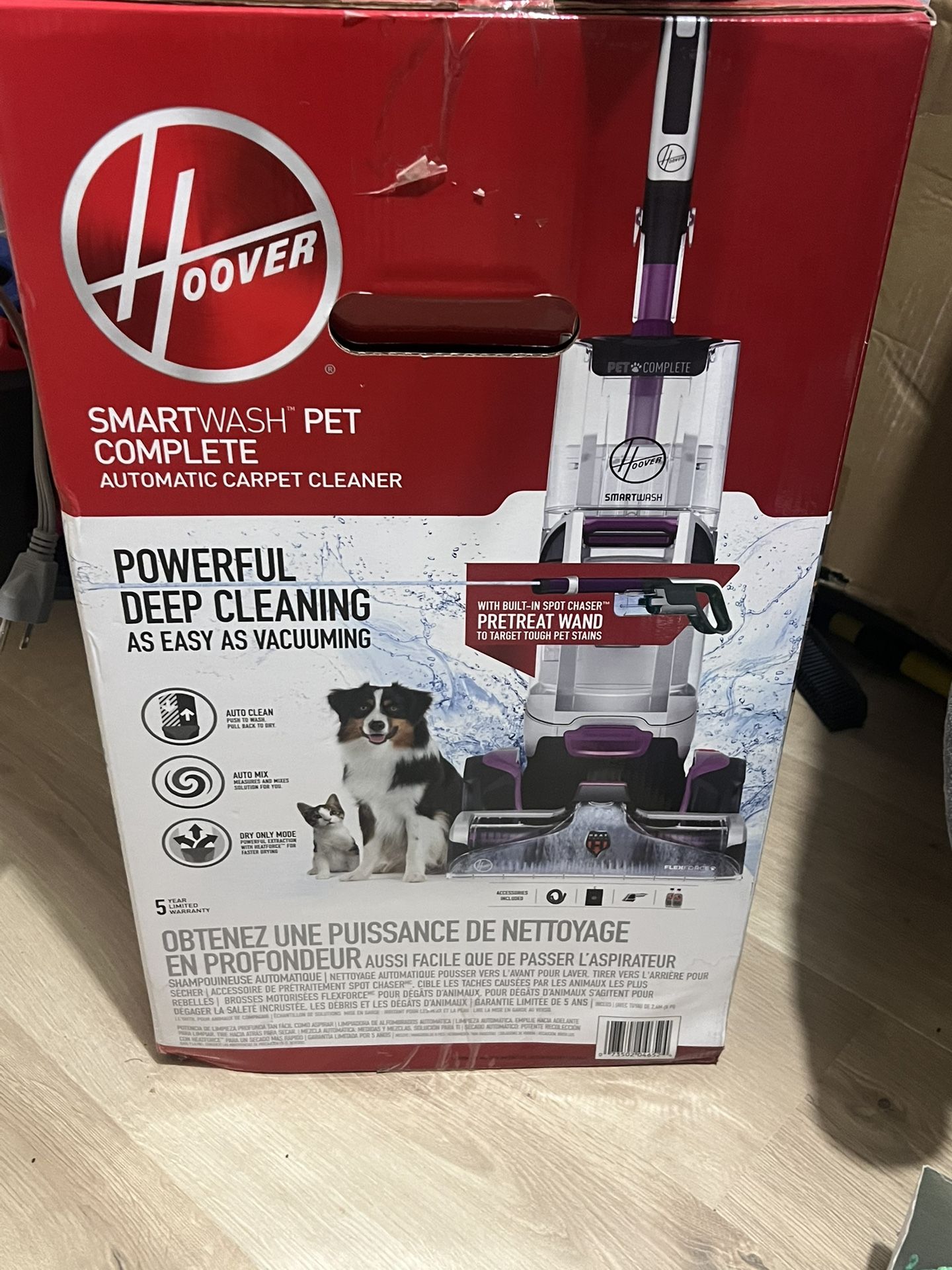 Hoover Smart Wash pet carpet cleaner With spot Treatment Wand