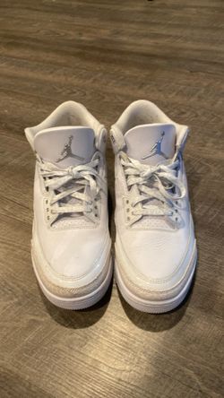 Jordan 3 “pure money” all white size 12