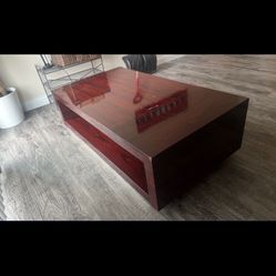 Hard Mahogany Wood Media Stand 