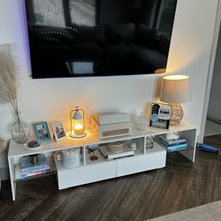 Modern White TV Console / Entertainment Stand