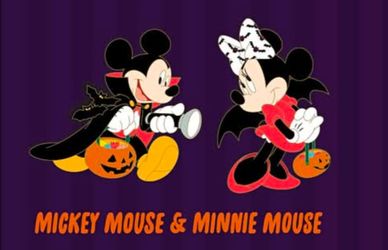 DSH LE 400 Mickey and Minnie Halloween Boo Buddy Pins