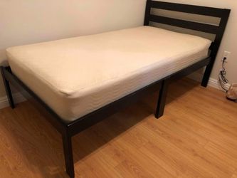 Twin bed with mattress