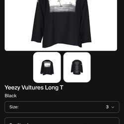 Vultures Shirt Size 3 (fits XL-2XL) YEEZY