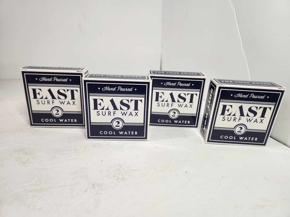 NEW Lot of 4 East Surf Wax Original Cool Water Unisex Surfboard Surfing Sports